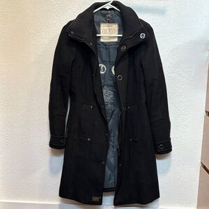 Women’s Tailored Black Wool Coat